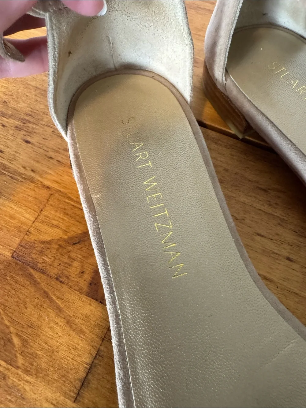 Stuart Weitzman Suede Leather Ankle Strap Sandals Size 6.5